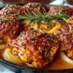 rosemary apple cider chicken - featured image