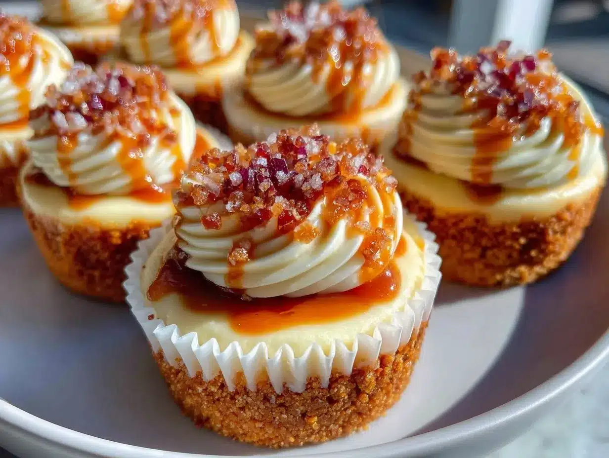 Salted Caramel Crème Brûlée Cheesecake Cupcakes preparation steps