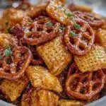 Salted Caramel Pretzel Toffee Chex Mix - featured image