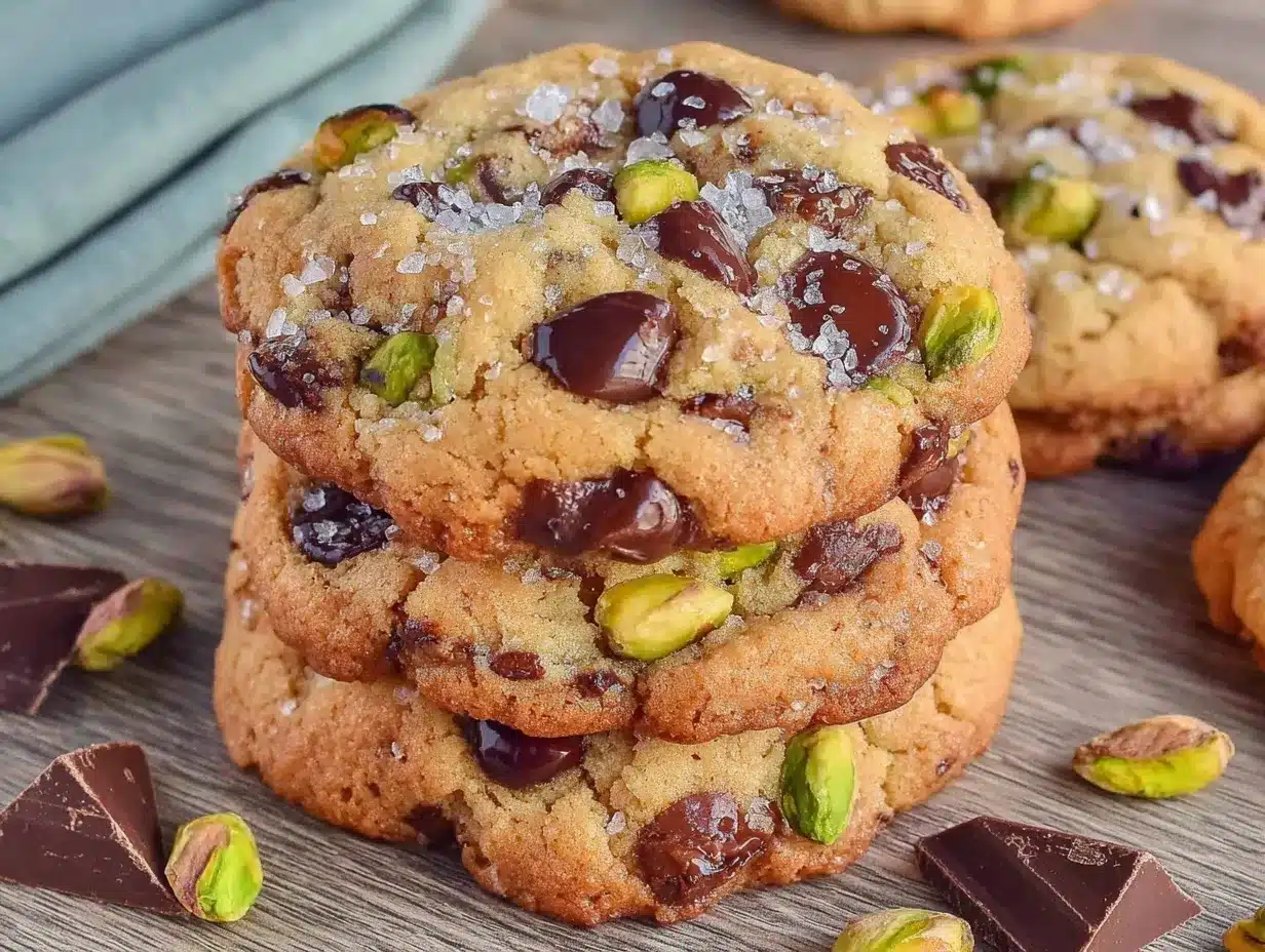 sea salt pistachio cookies preparation steps