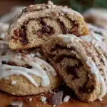 soft cinnamon roll cookies - featured image