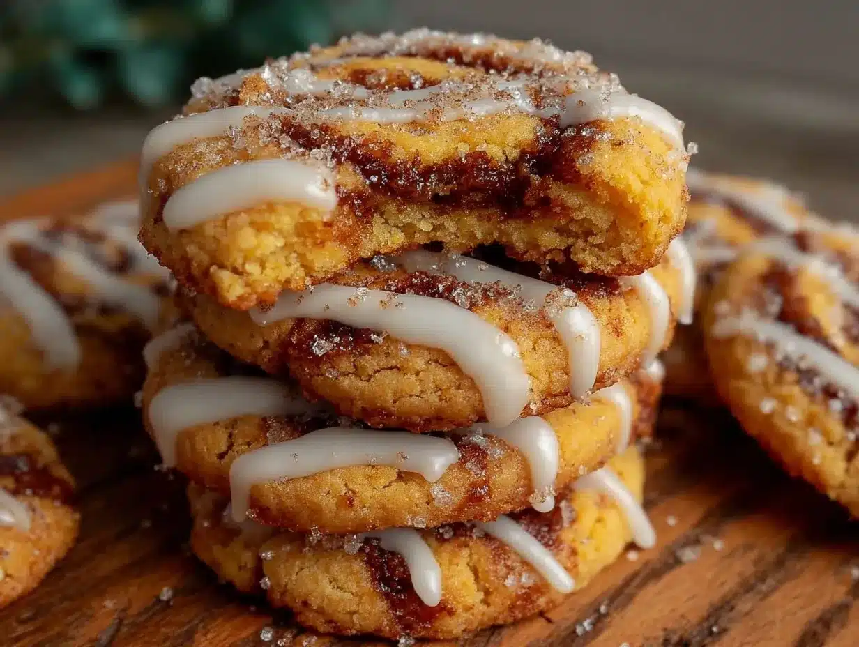 soft cinnamon roll cookies preparation steps