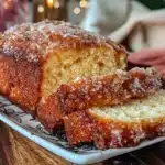 spiced apple cider donut loaf - featured image
