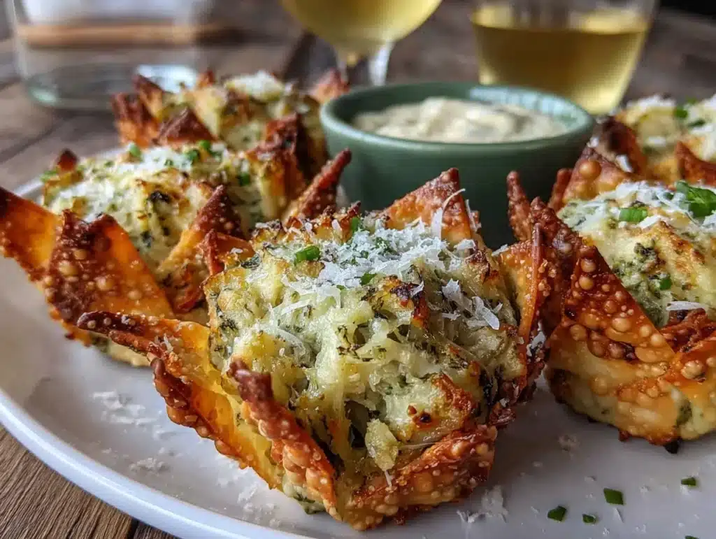 spinach-artichoke wonton cups - featured image