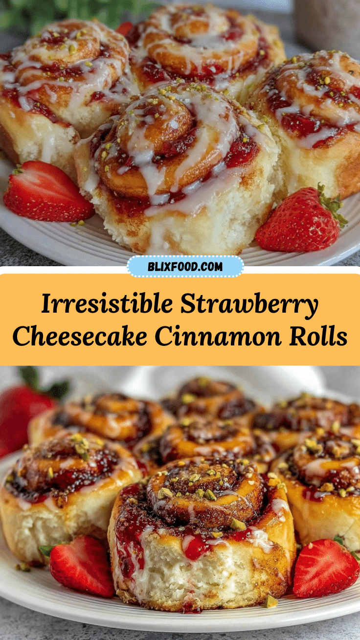 strawberry cheesecake cinnamon rolls recipe