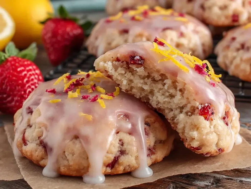 Strawberry Lemonade Meltaway Cookies - featured image