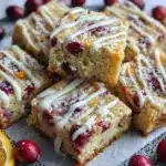 white chocolate cranberry blondies - featured image