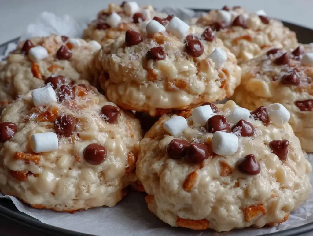 white chocolate smores cookies - featured image