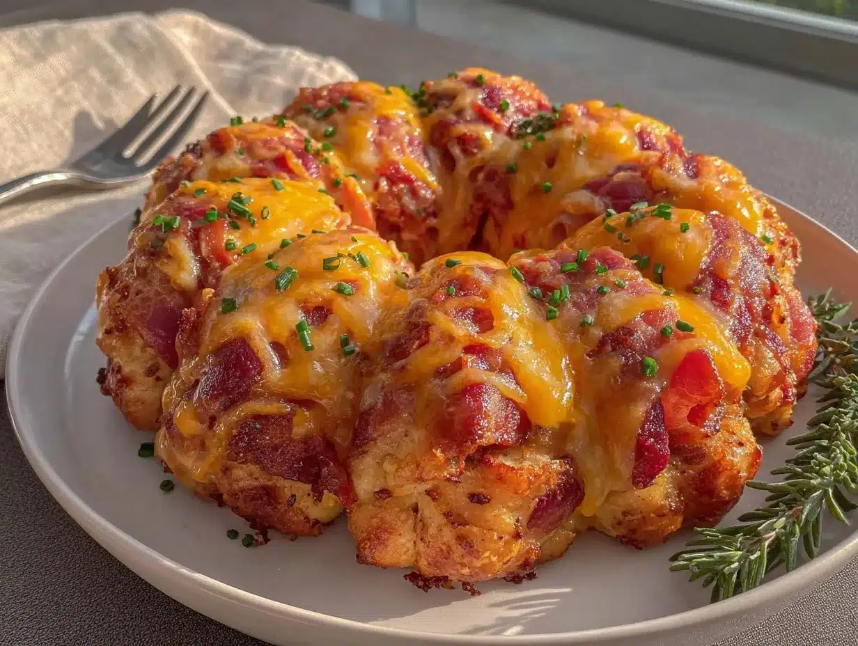 Bacon Cheese Wreath preparation steps