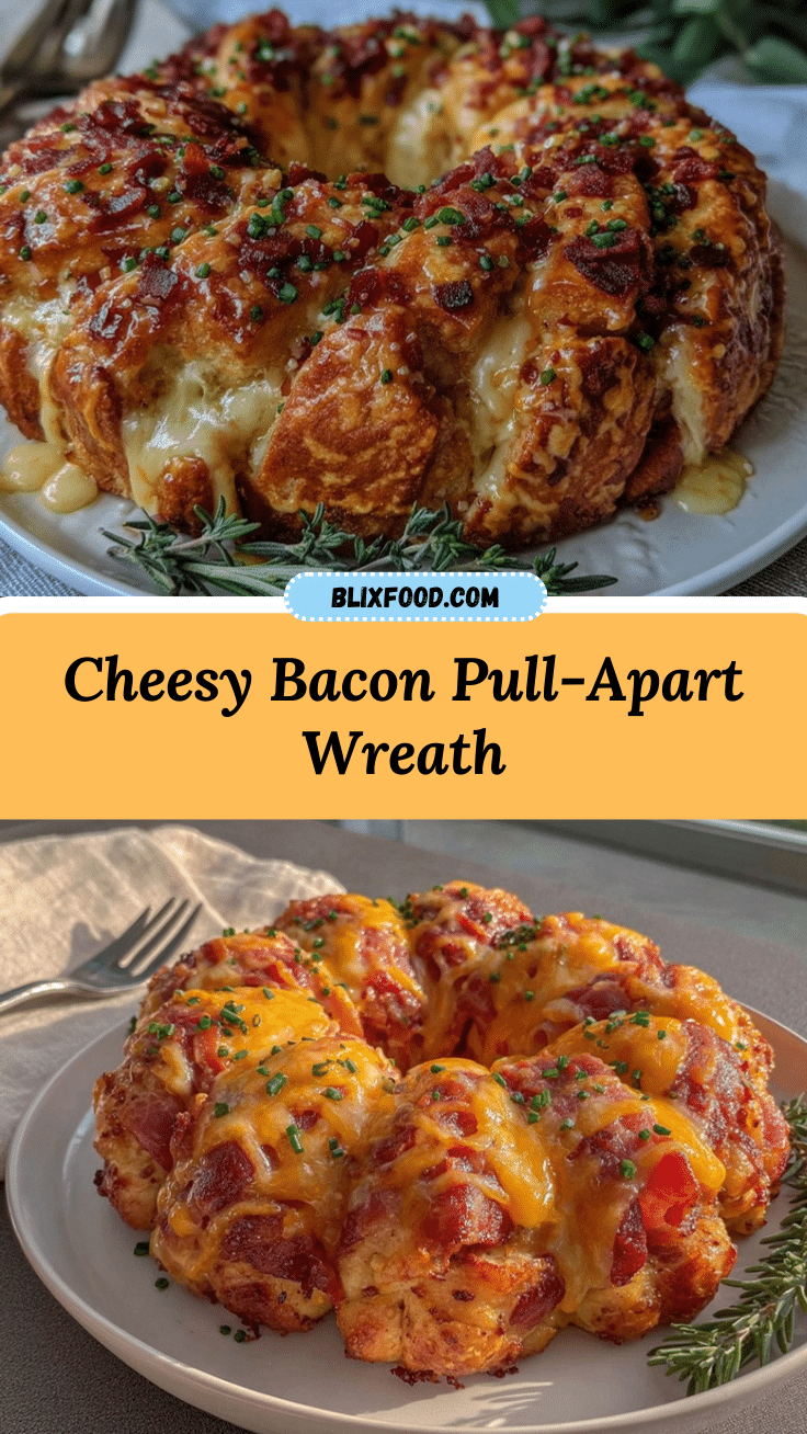 Bacon Cheese Wreath recipe