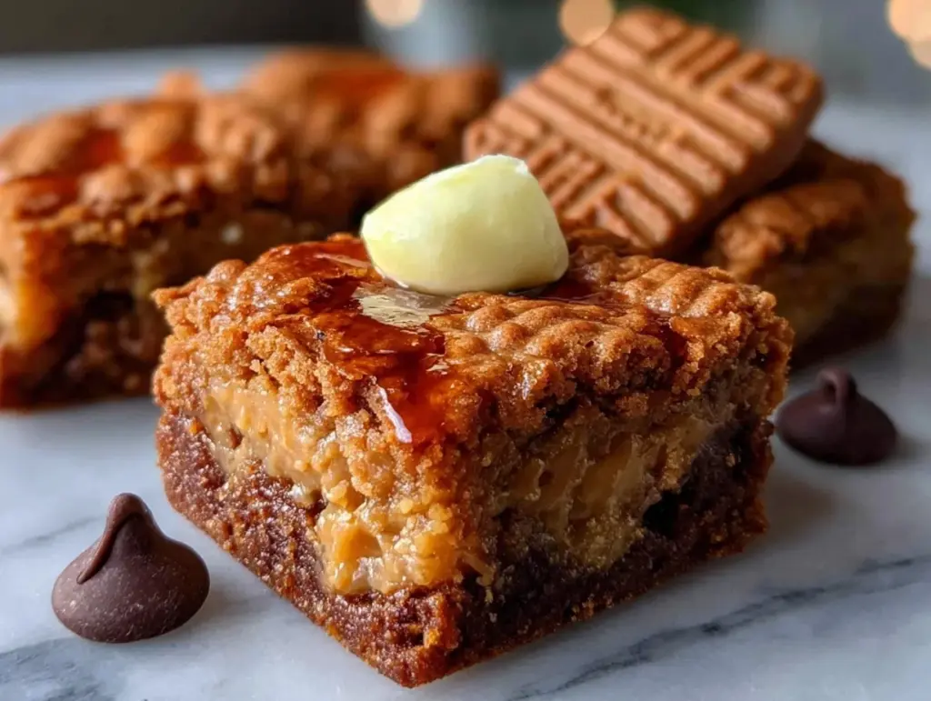 Biscoff blondies recipe - featured image