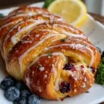 blueberry cream cheese pastry braid - featured image