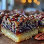 bourbon pecan pie bars - featured image