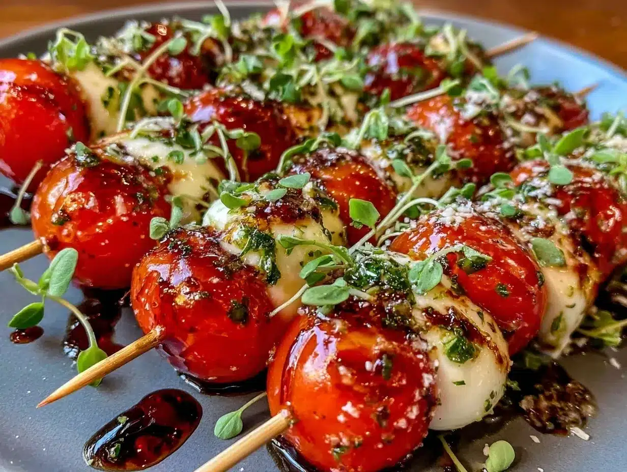 Caprese Skewers preparation steps