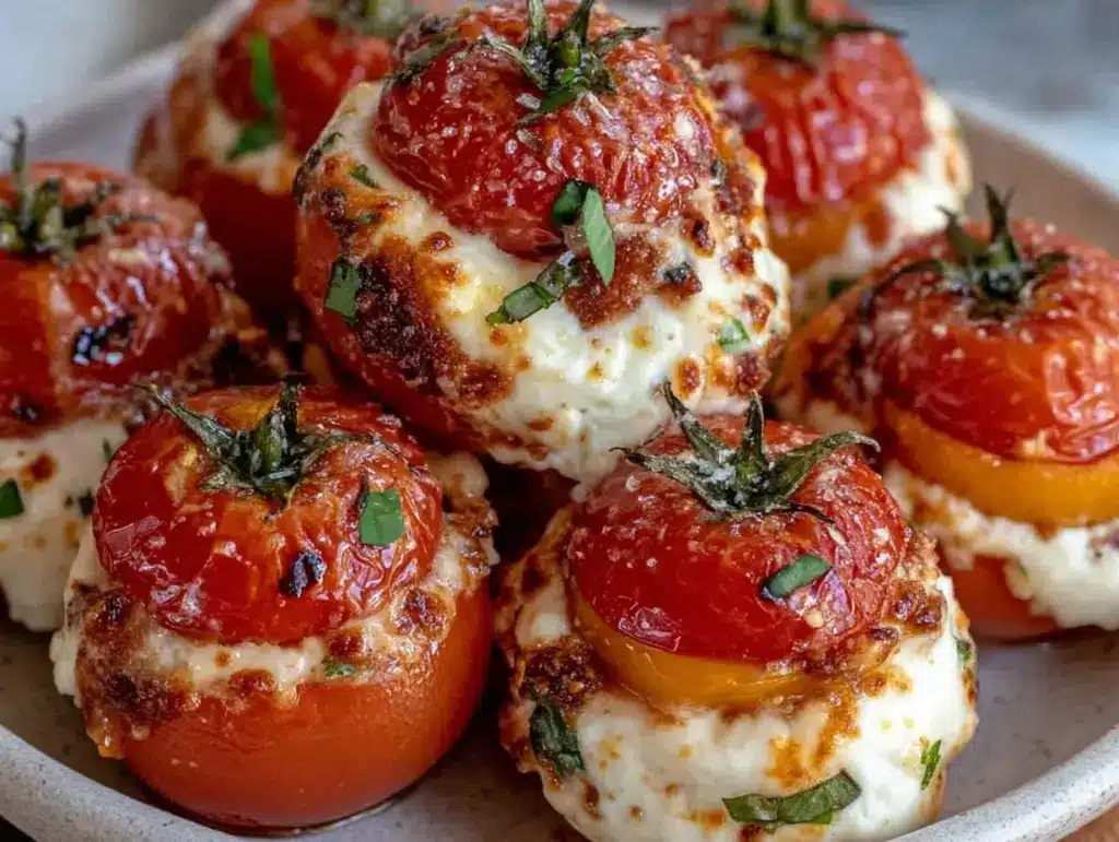 cheese-stuffed cherry tomatoes - featured image