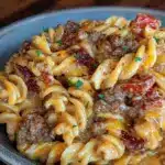 cheeseburger alfredo pasta - featured image