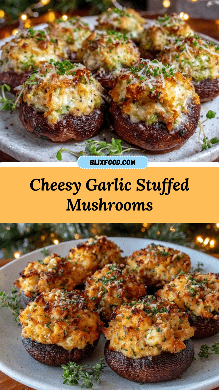 cheesy garlic stuffed mushrooms recipe