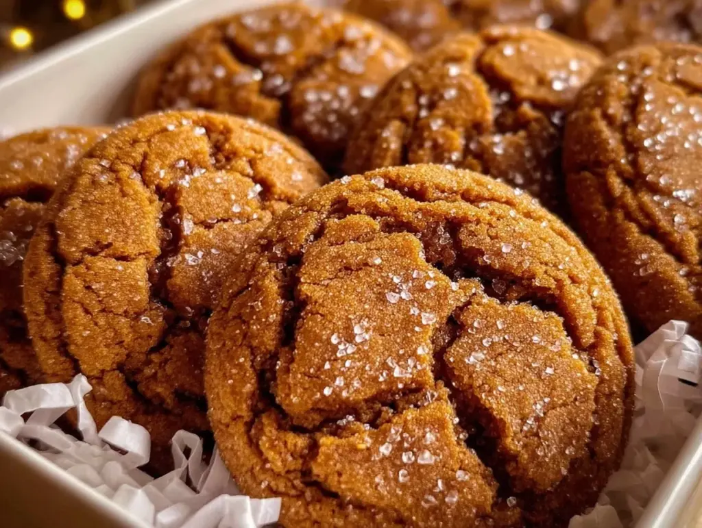chewy ginger molasses cookies - featured image