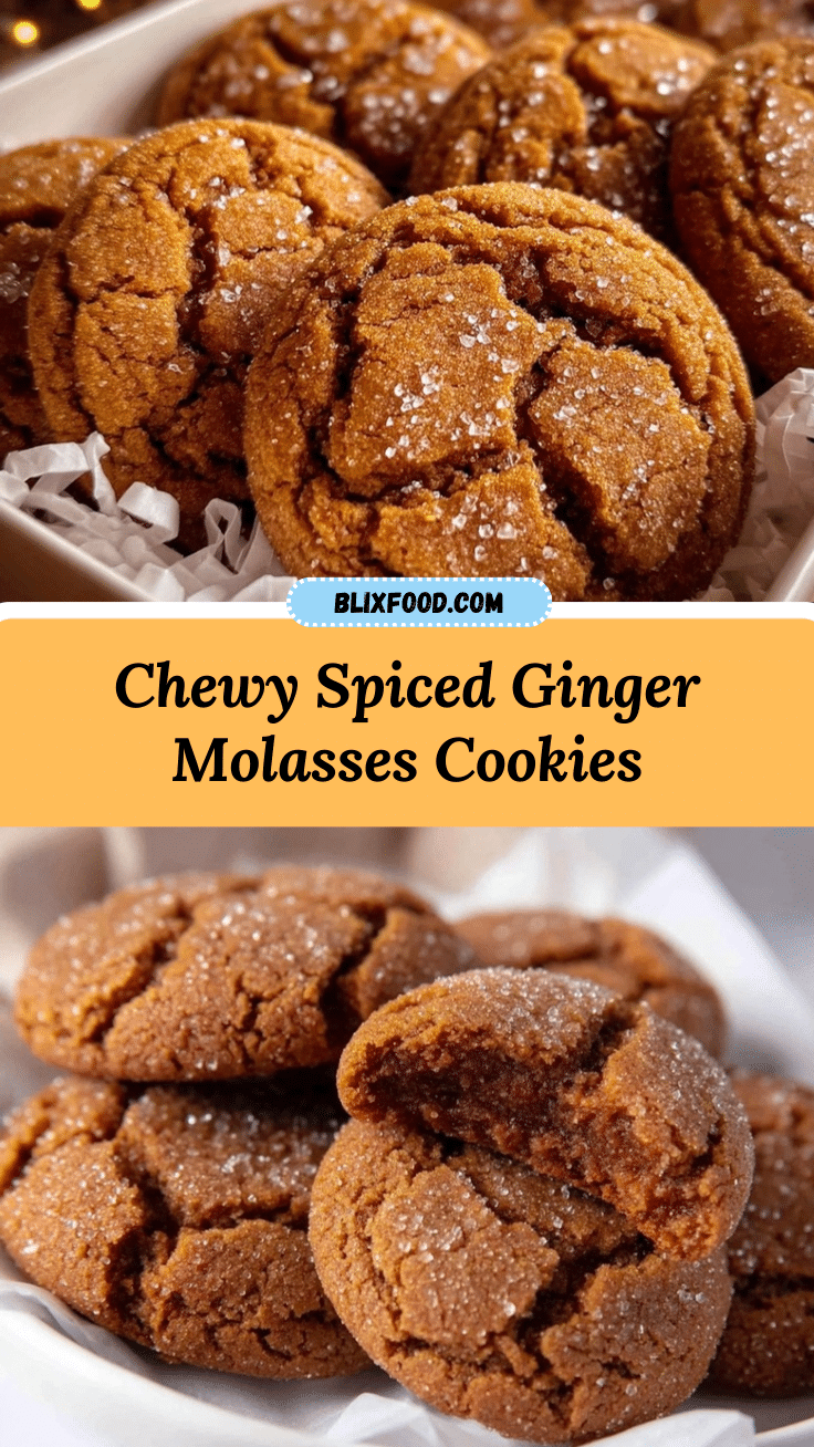 chewy ginger molasses cookies recipe