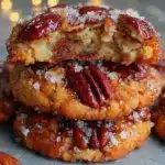 chewy pecan pie cookies - featured image