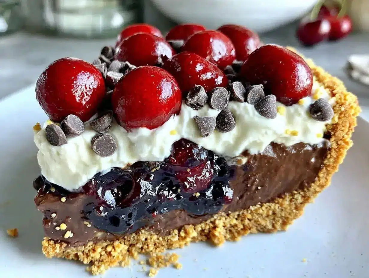 chocolate cherry cream pie preparation steps