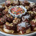 chocolate covered frozen banana bites - featured image