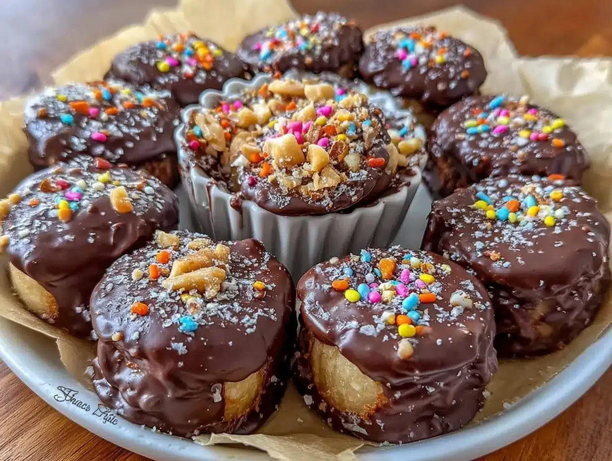 chocolate covered frozen banana bites preparation steps