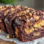 chocolate peanut butter bread - featured image