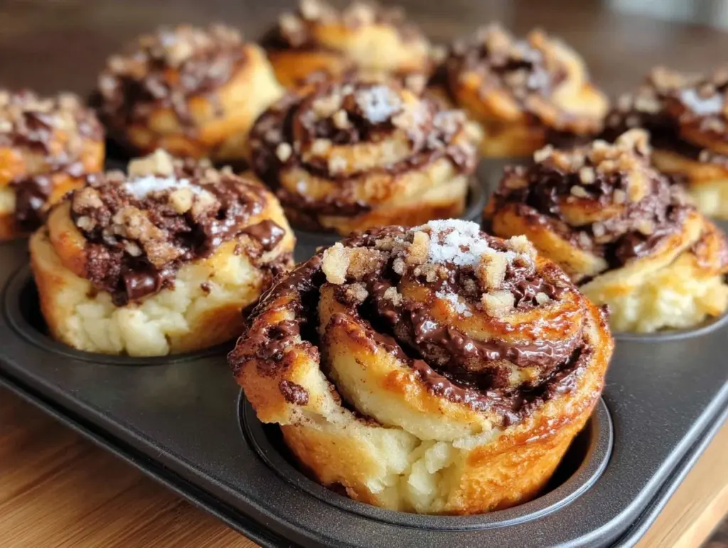 cinnamon chocolate babka muffins - featured image