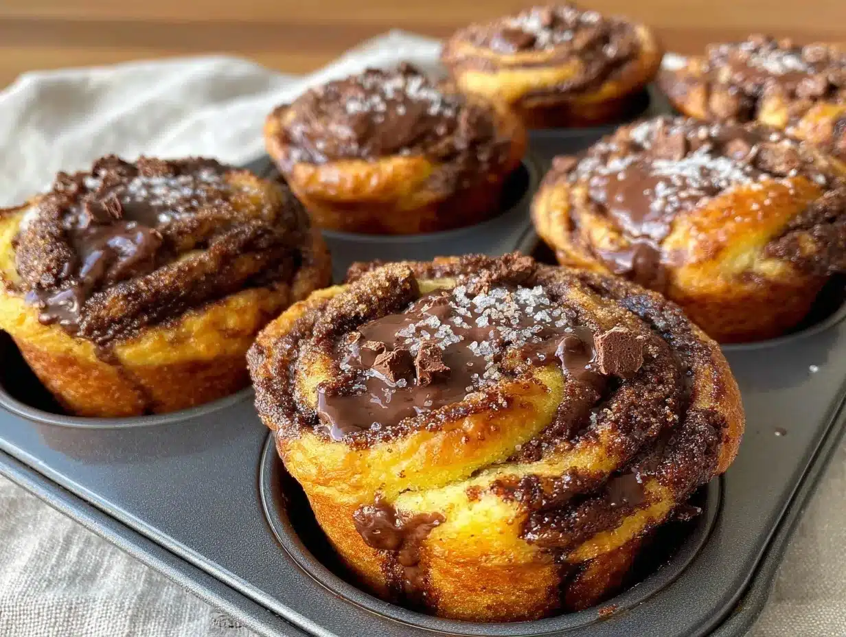 cinnamon chocolate babka muffins preparation steps