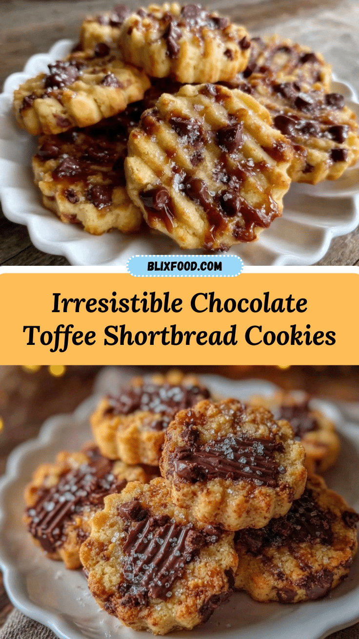 cozy chocolate toffee shortbread cookies recipe