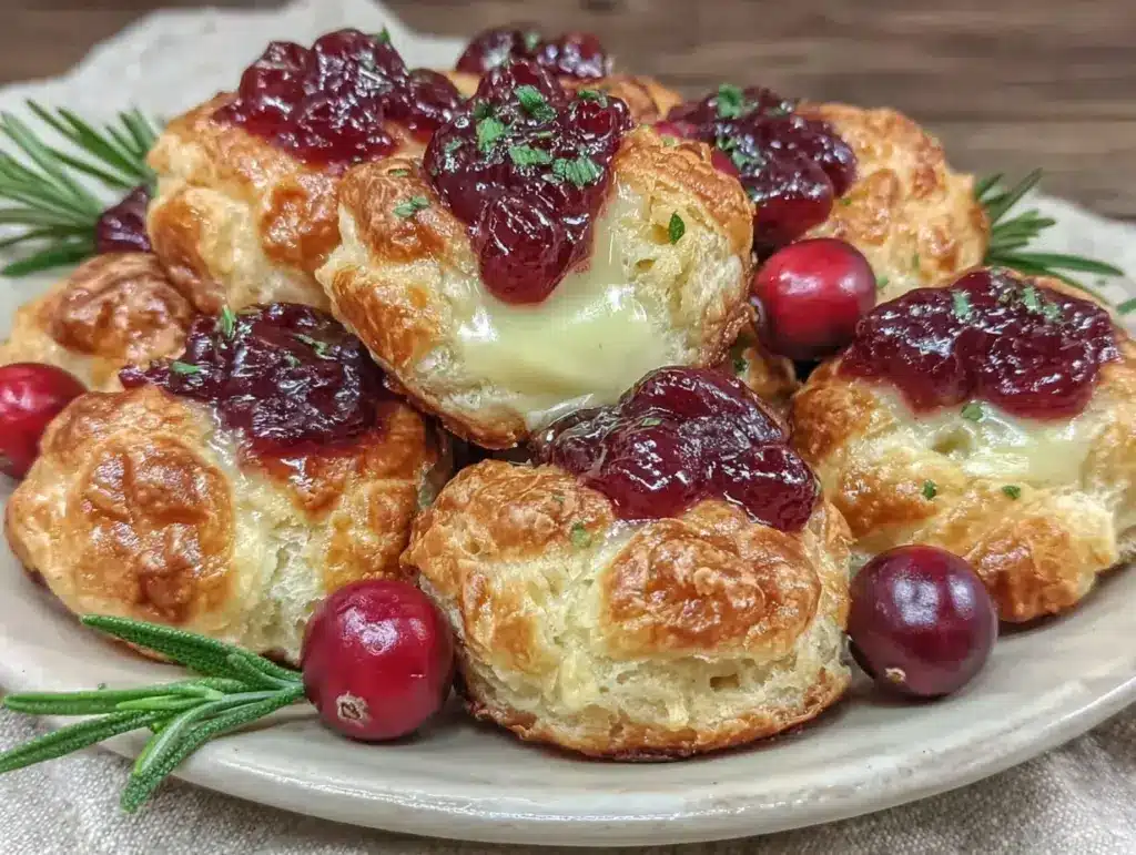 cranberry brie bites - featured image