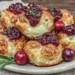 cranberry brie bites - featured image