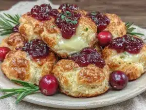 cranberry brie bites - featured image