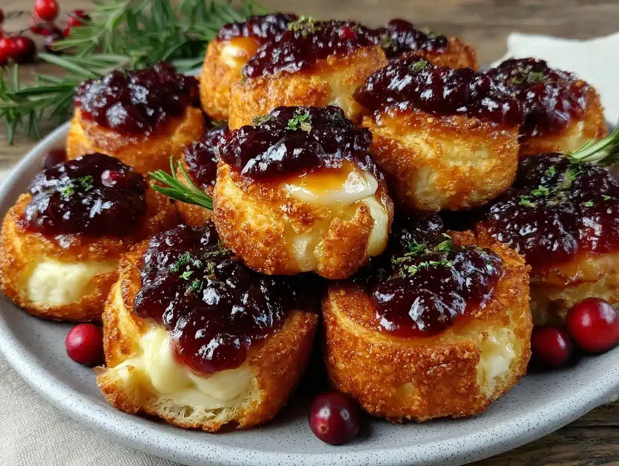 cranberry brie bites preparation steps