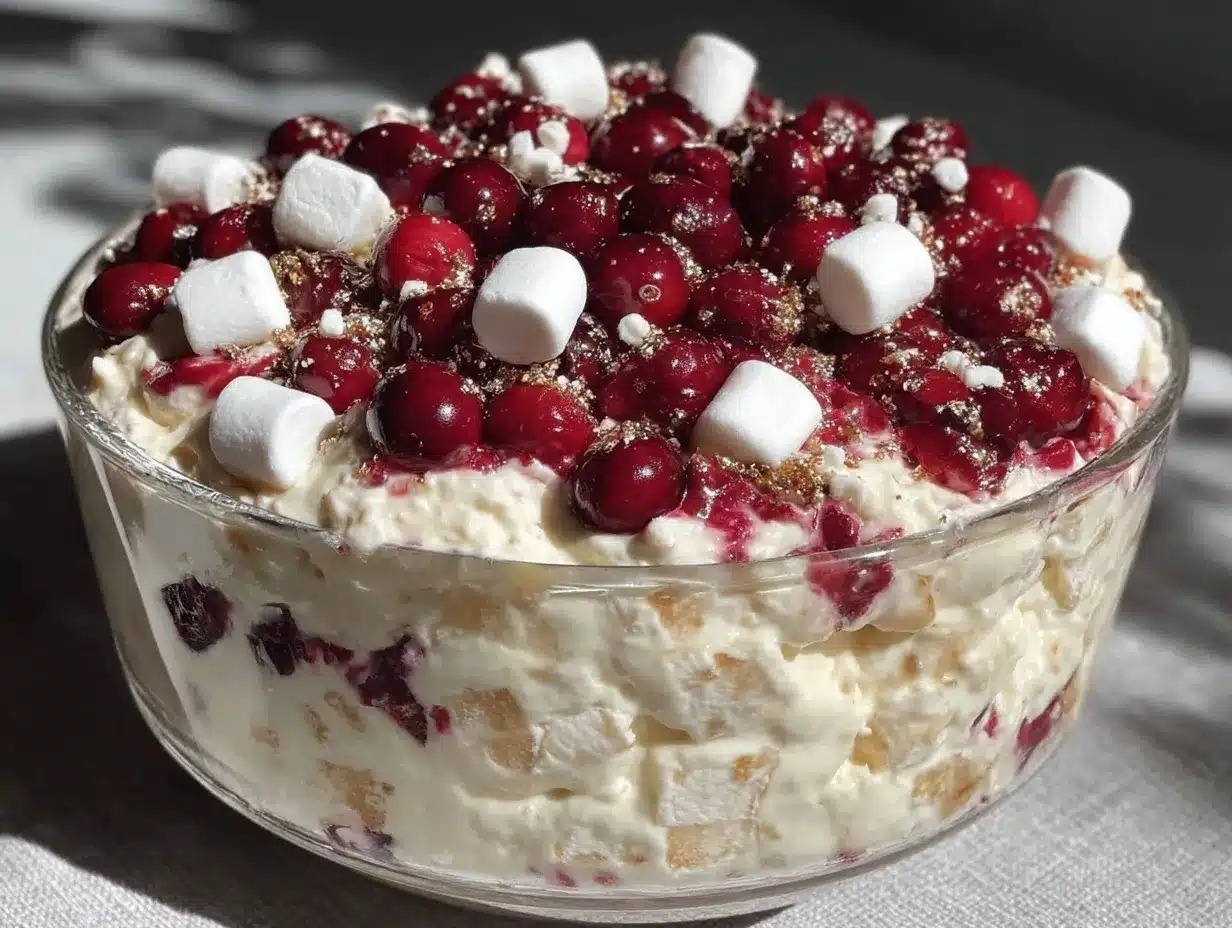 cranberry fluff dessert preparation steps