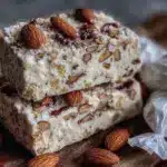 creamy almond nougat recipe - featured image