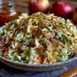 creamy apple cider vinegar coleslaw - featured image