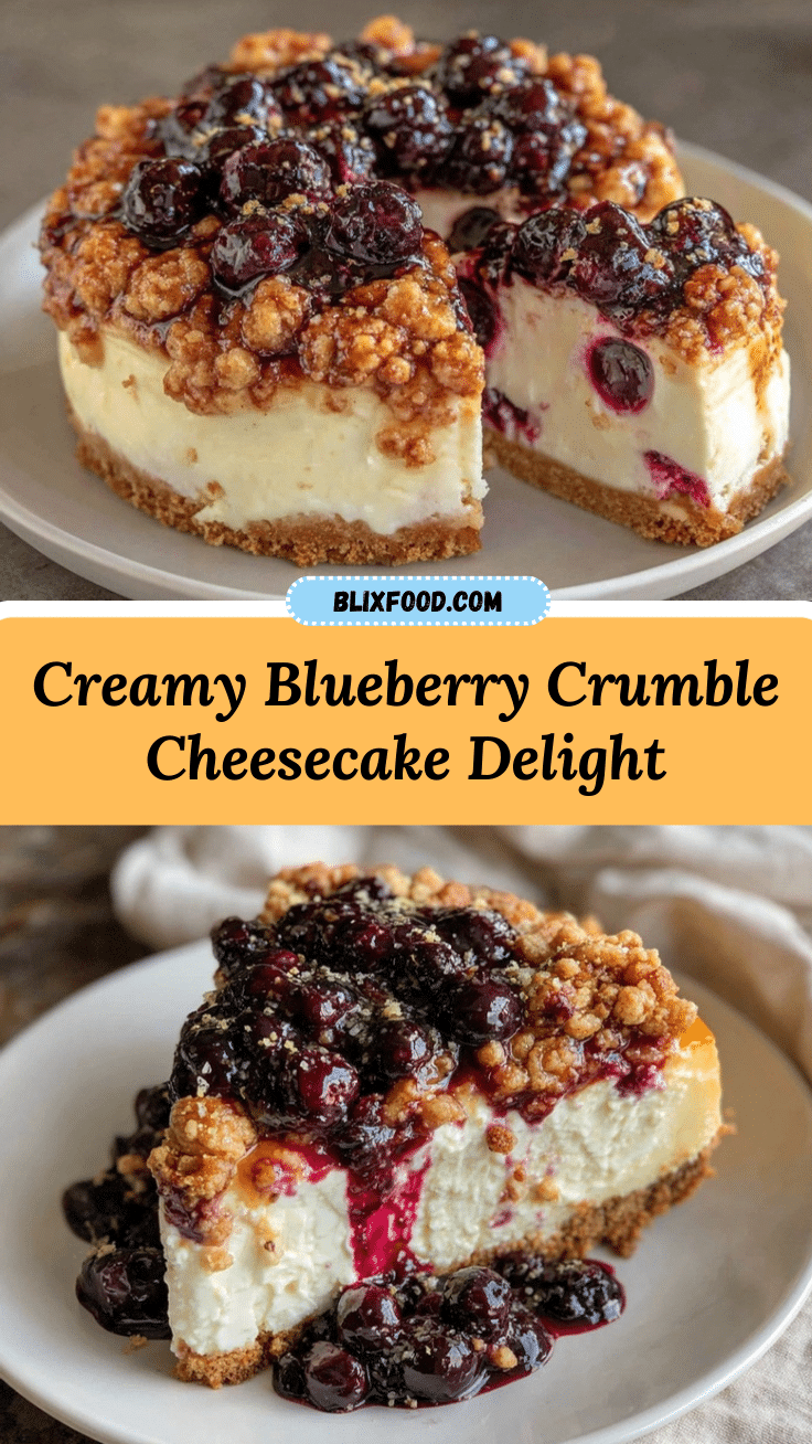 creamy blueberry crumble cheesecake recipe