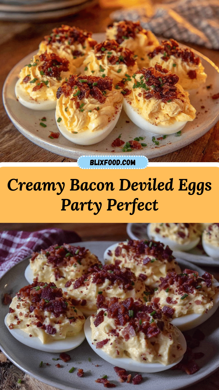 creamy deviled eggs with bacon crumbles recipe