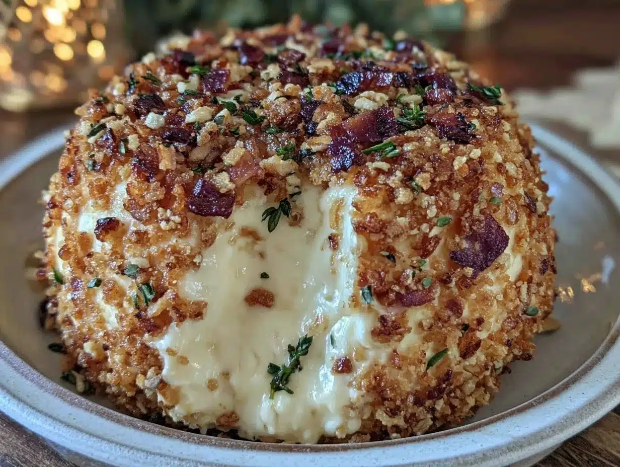 creamy garlic cheese ball preparation steps