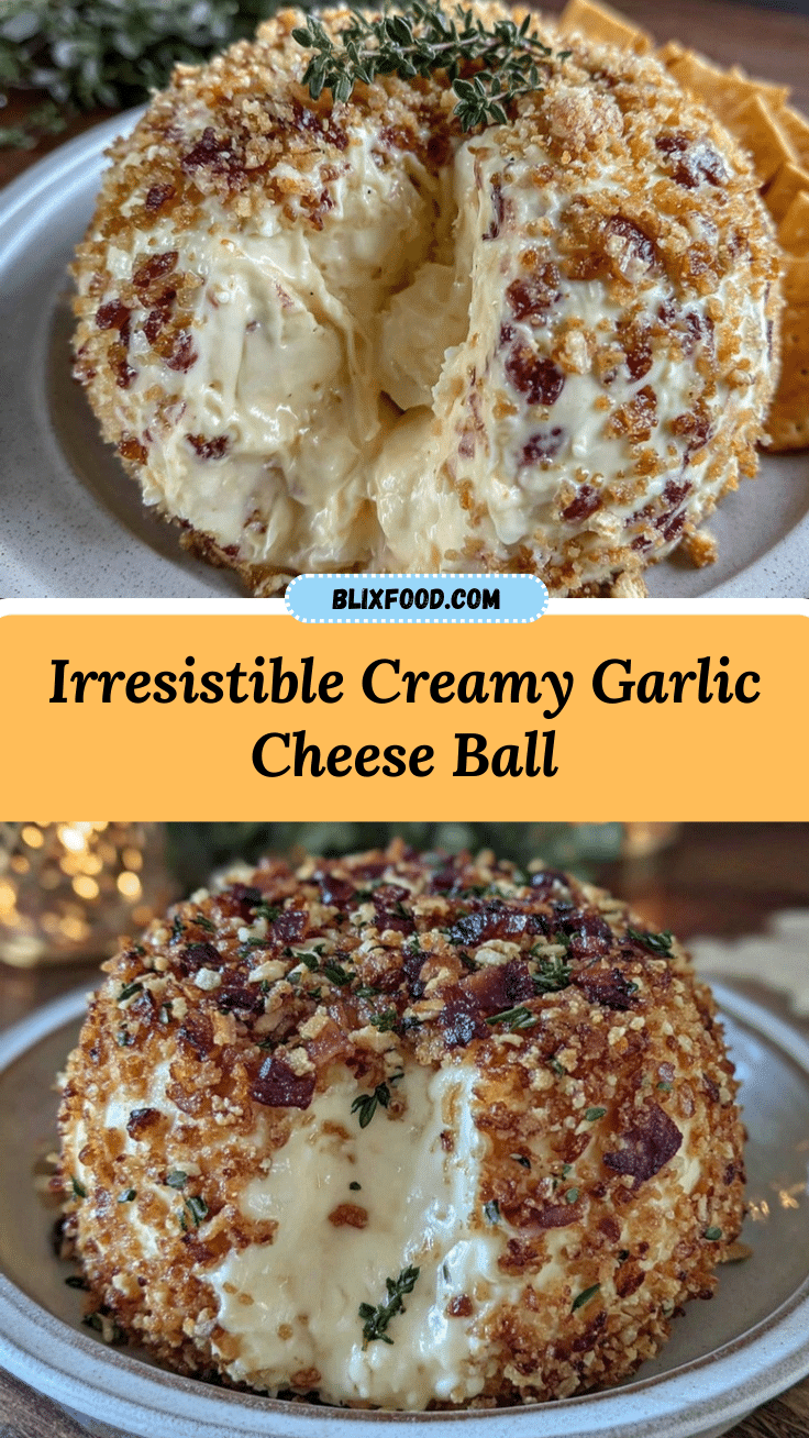 creamy garlic cheese ball recipe