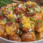 creamy loaded baked potato salad - featured image