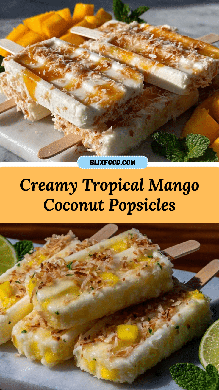 creamy mango coconut popsicles recipe