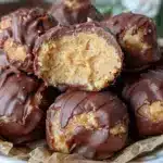 creamy peanut butter balls - featured image