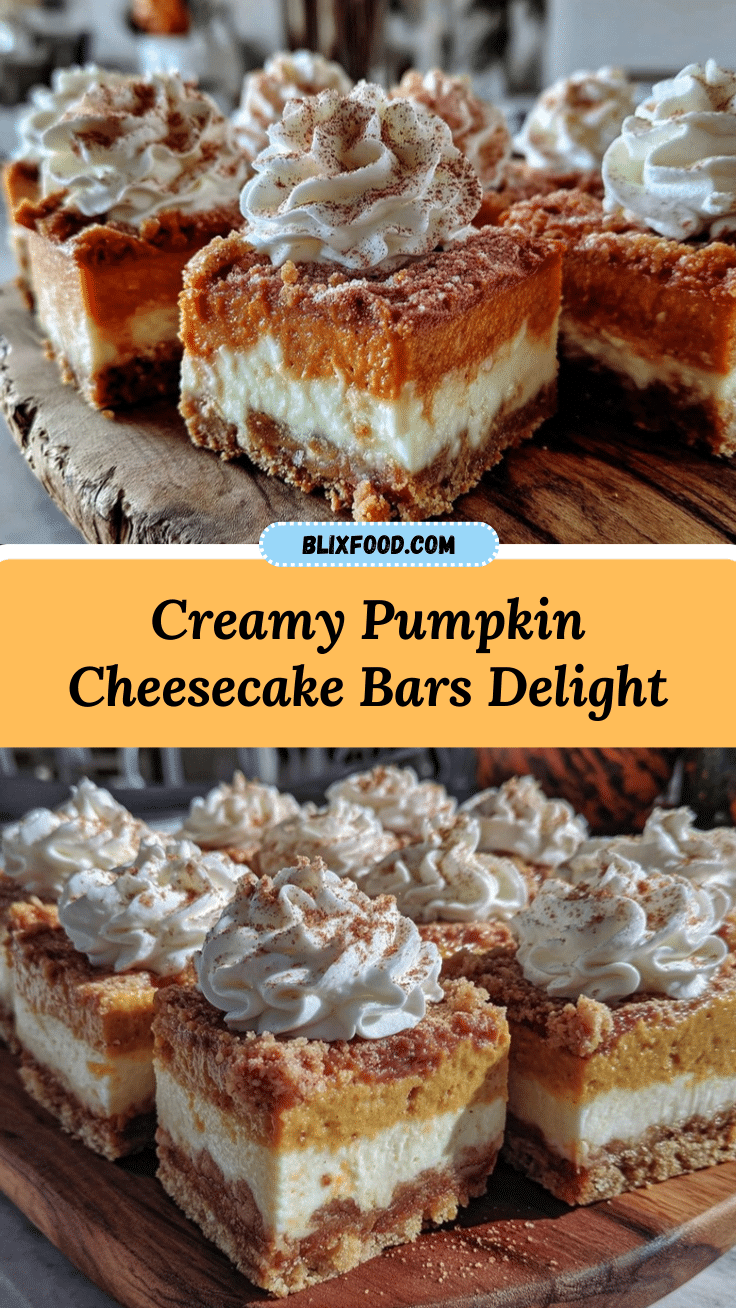 creamy pumpkin cheesecake bars recipe