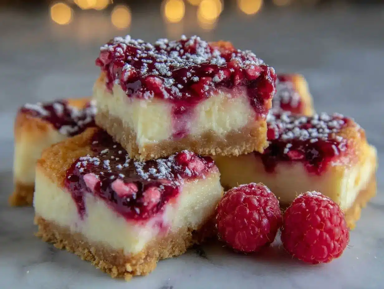 creamy raspberry cheesecake bars preparation steps