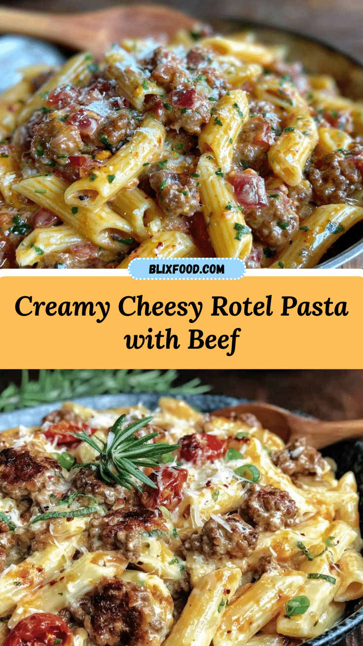 creamy rotel pasta with ground beef recipe