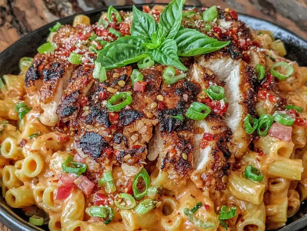 creamy spicy chicken pasta - featured image