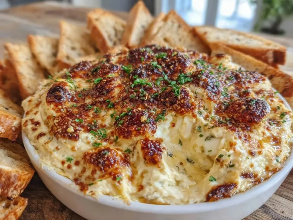 creamy spinach artichoke dip - featured image